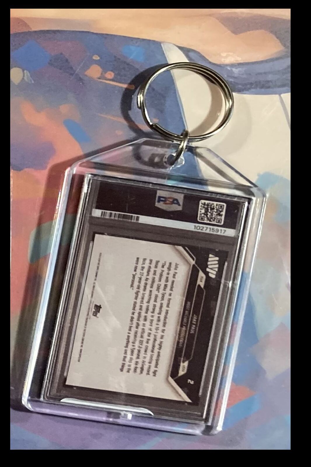3101 Jake Paul 2024 Topps Now Boxing Orange Keychain KYC MSC