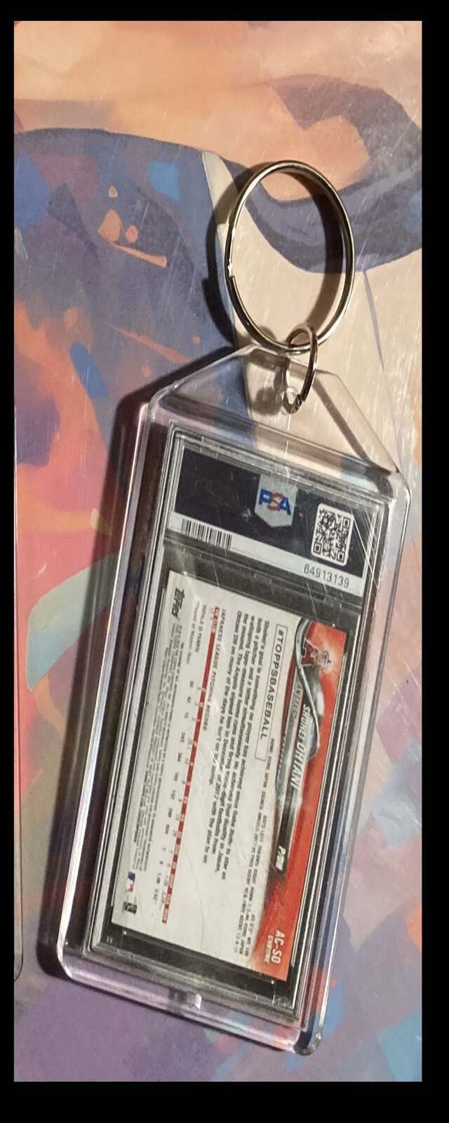 3211 Shohei Ohtani 2018 Topps Chrome Sapphire Auto - Custom Keychain -Great Gift BBL KYC