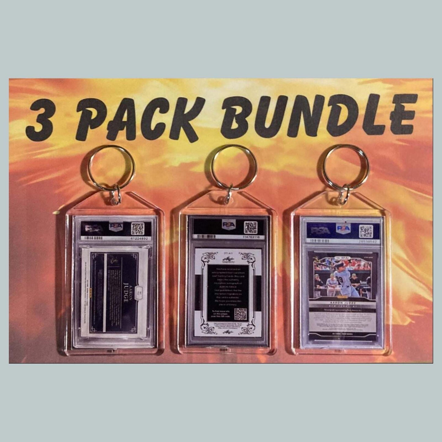 3590B Aaron Judge 3 Pack Bundle-Custom Hand Made Keychains BBL KYC