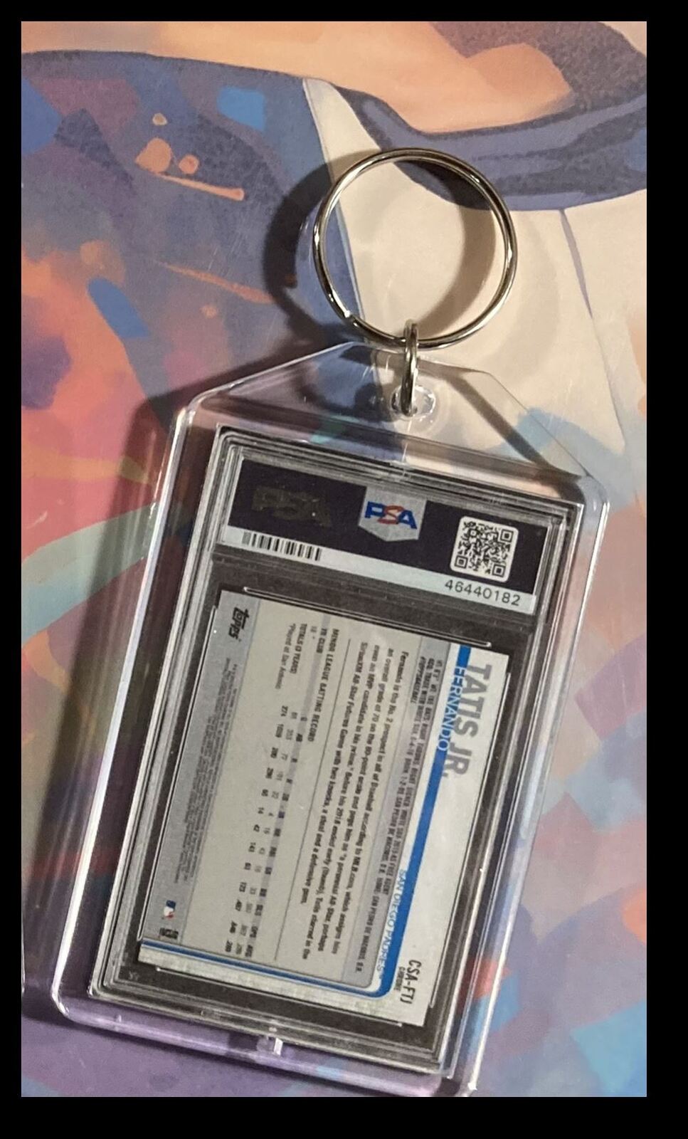 3128 Fernando Tatis Jr 2019 Topps Chrome Sapphire Auto Keychain BBL KYC