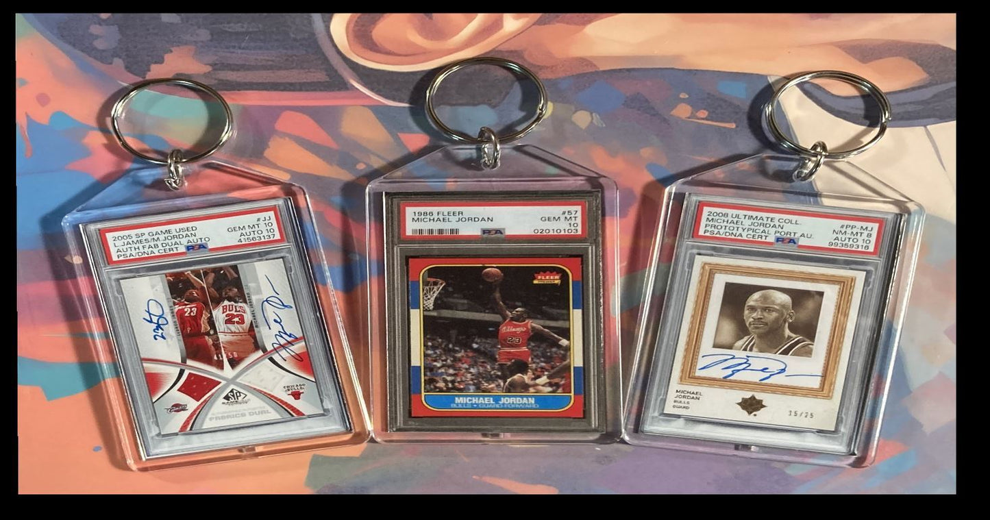 3143B Michael Jordan  3 Pack Bundle 3 Different Custom Novelty Keychains BKL KYC