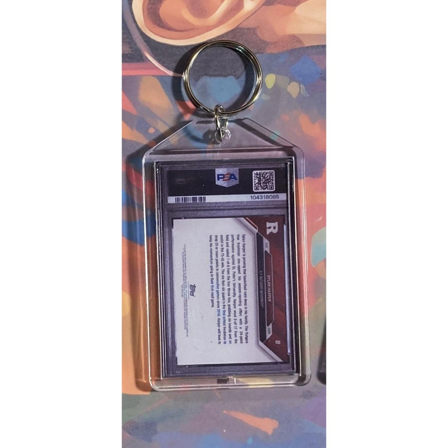 0154 Dylan Harper 2024 Bowman U Now Gold Custom Made Novelty Keychain Great Gift