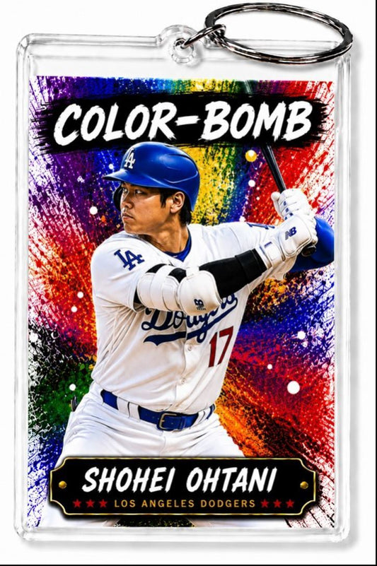 3806 Shohei Ohtani Batting  Keychain | Color-Bomb | Photo Keychain No Nameplate BBL KYC
