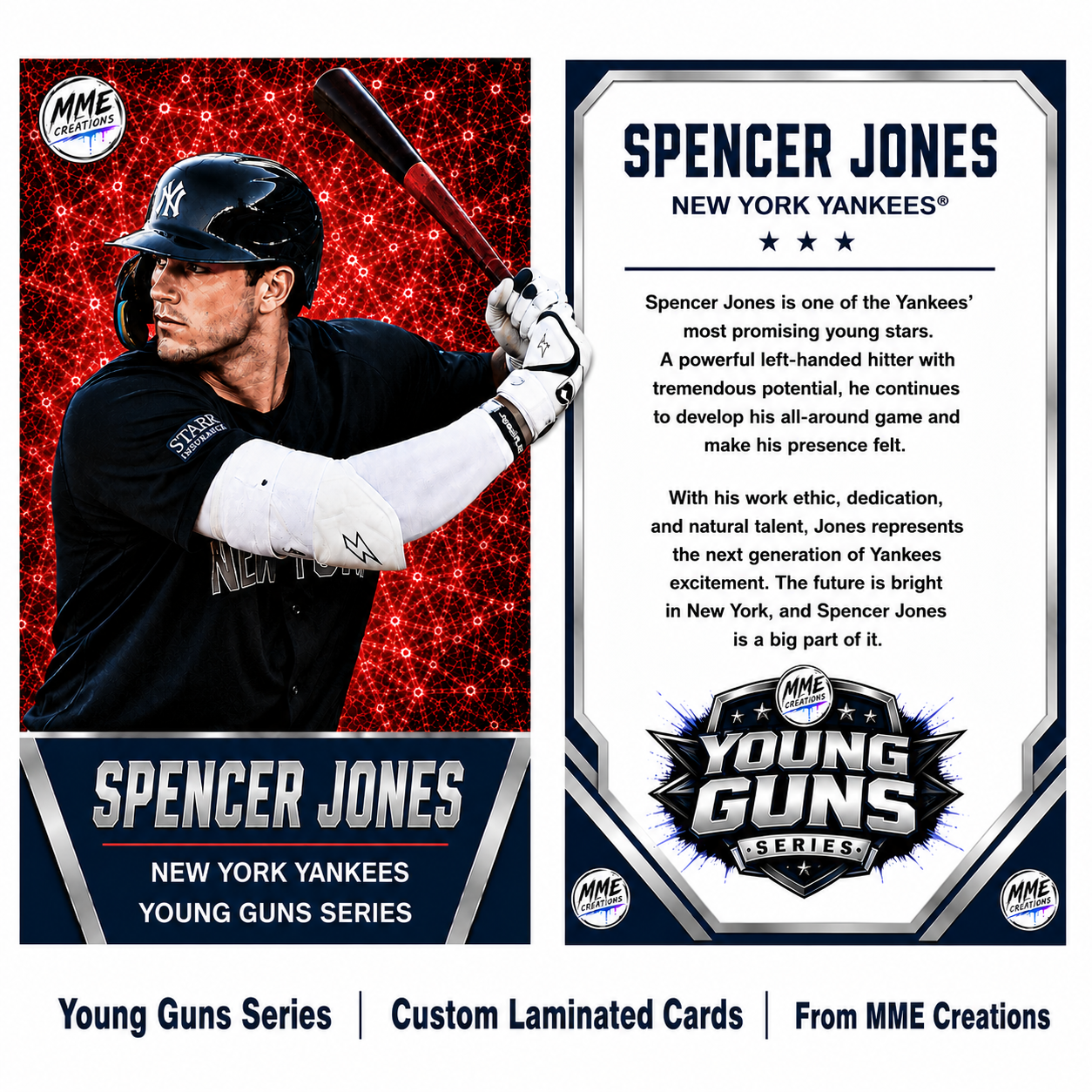 Spencer Jones Young Guns Red Ice Laminated Card