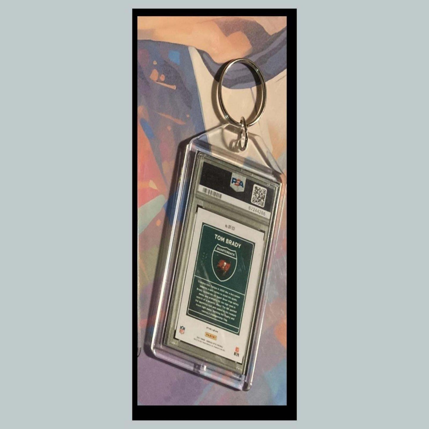 3425 Tom Brady 2021 Panini Donruss Optic Downtown Gold Custom Novelty Keychain FBL
