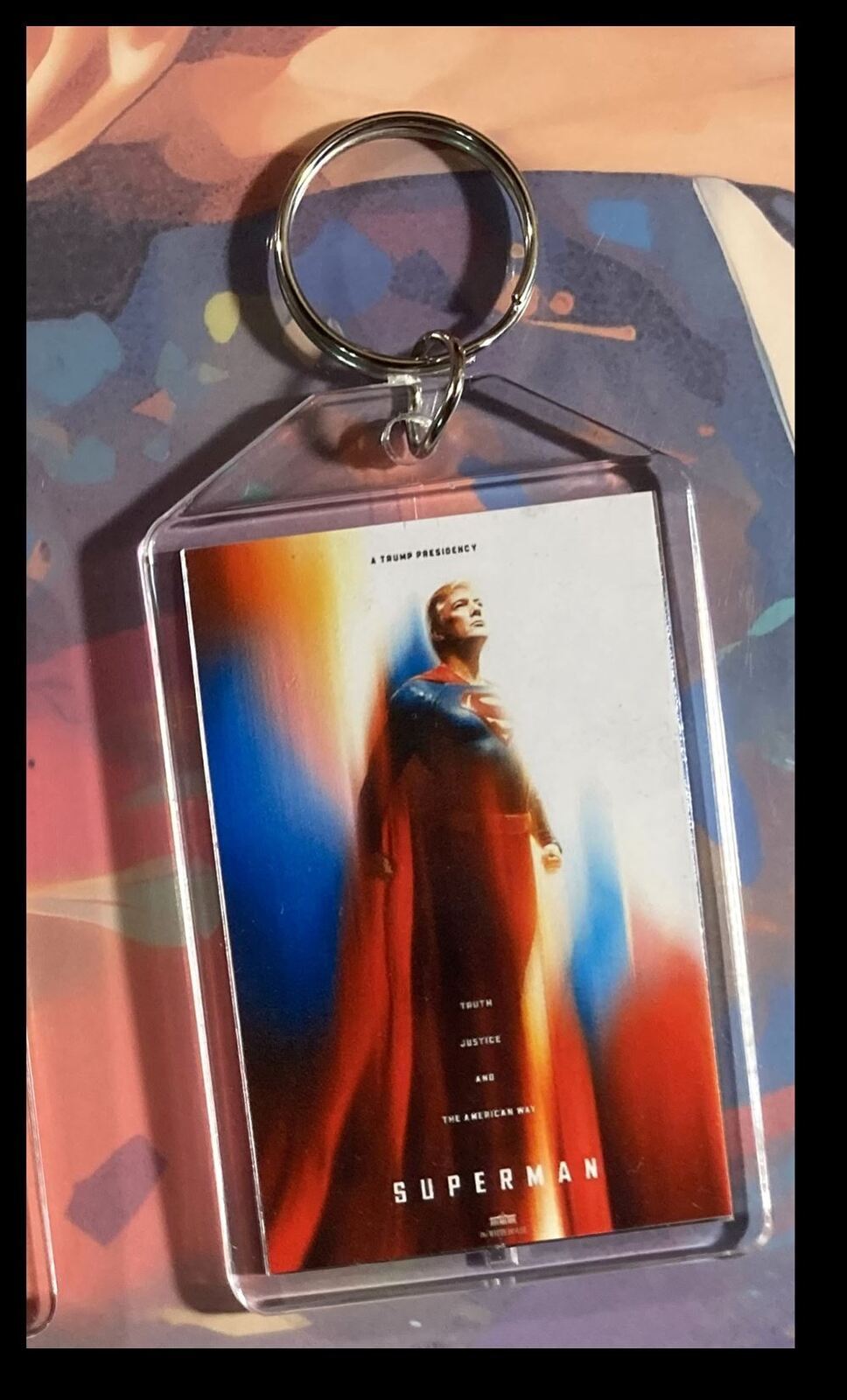 3276 Trump Superman Custom Hand Made Keychain-Makes A Great Gift KYC MSC