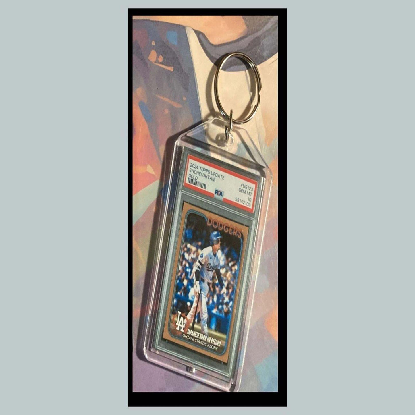 3437 Shohei Ohtani 2024 Update Japanese Born HR Record Gold Custom Made Keychain BBL KYC