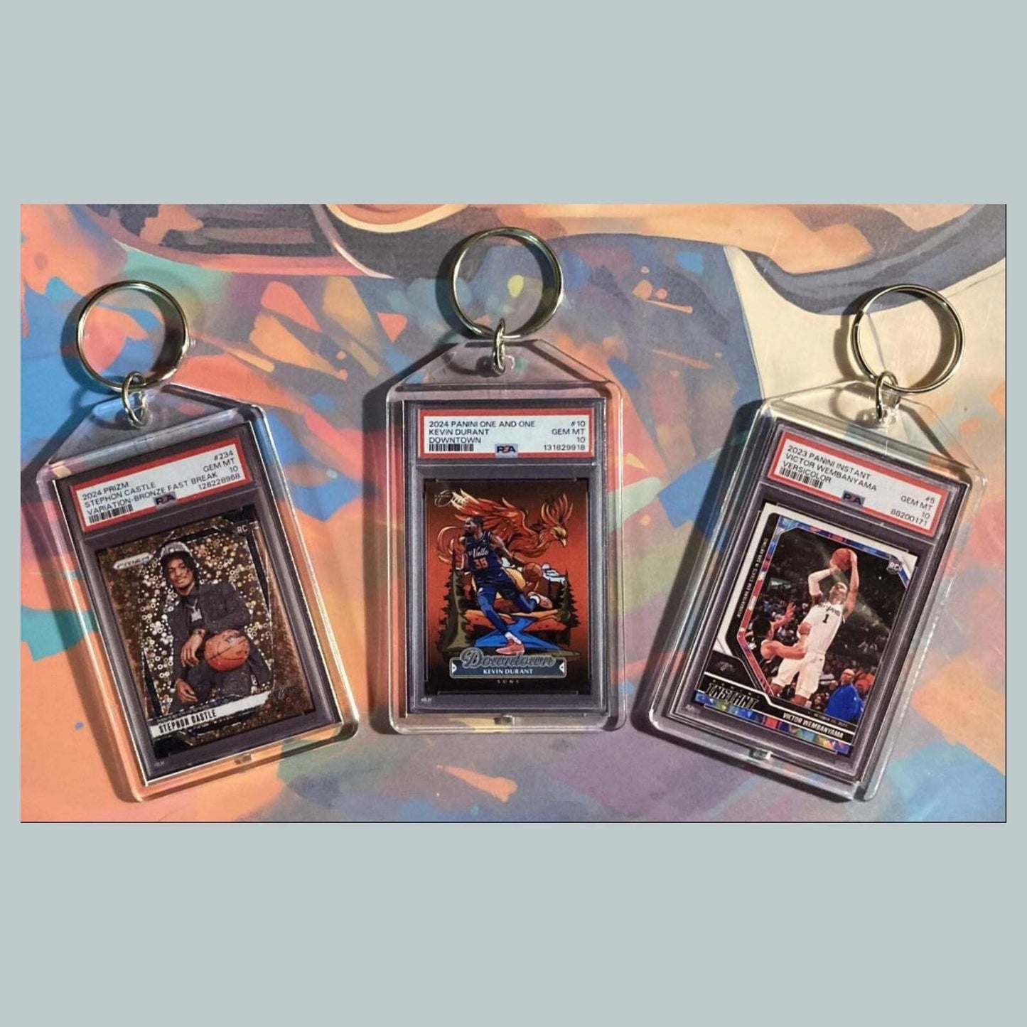 3540B Stephon Castle-Wembanyama-Durant 3 Pack Bundle-Custom Hand Made Keychains BKL KYC