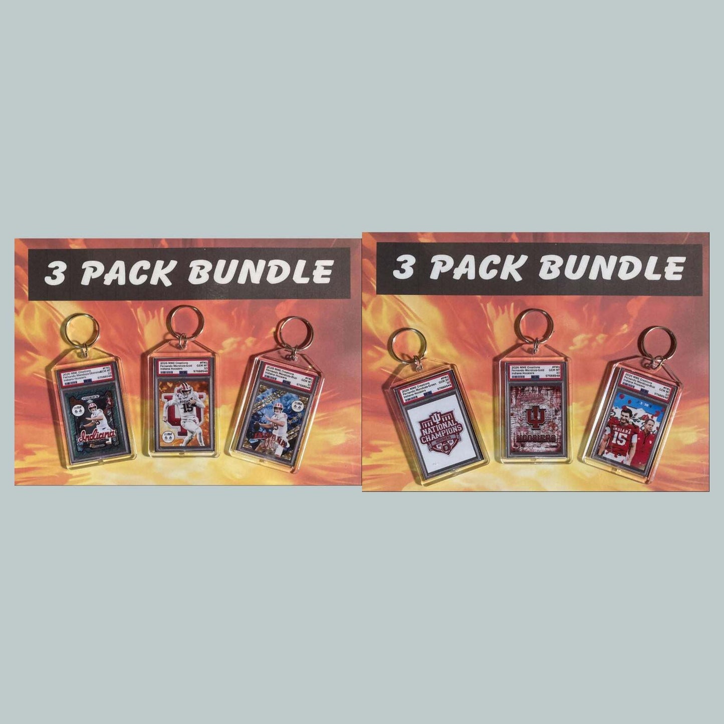 3755B Fernando Mendoza 3 Pack Bundle Custom Hand Made Keychains FBL
