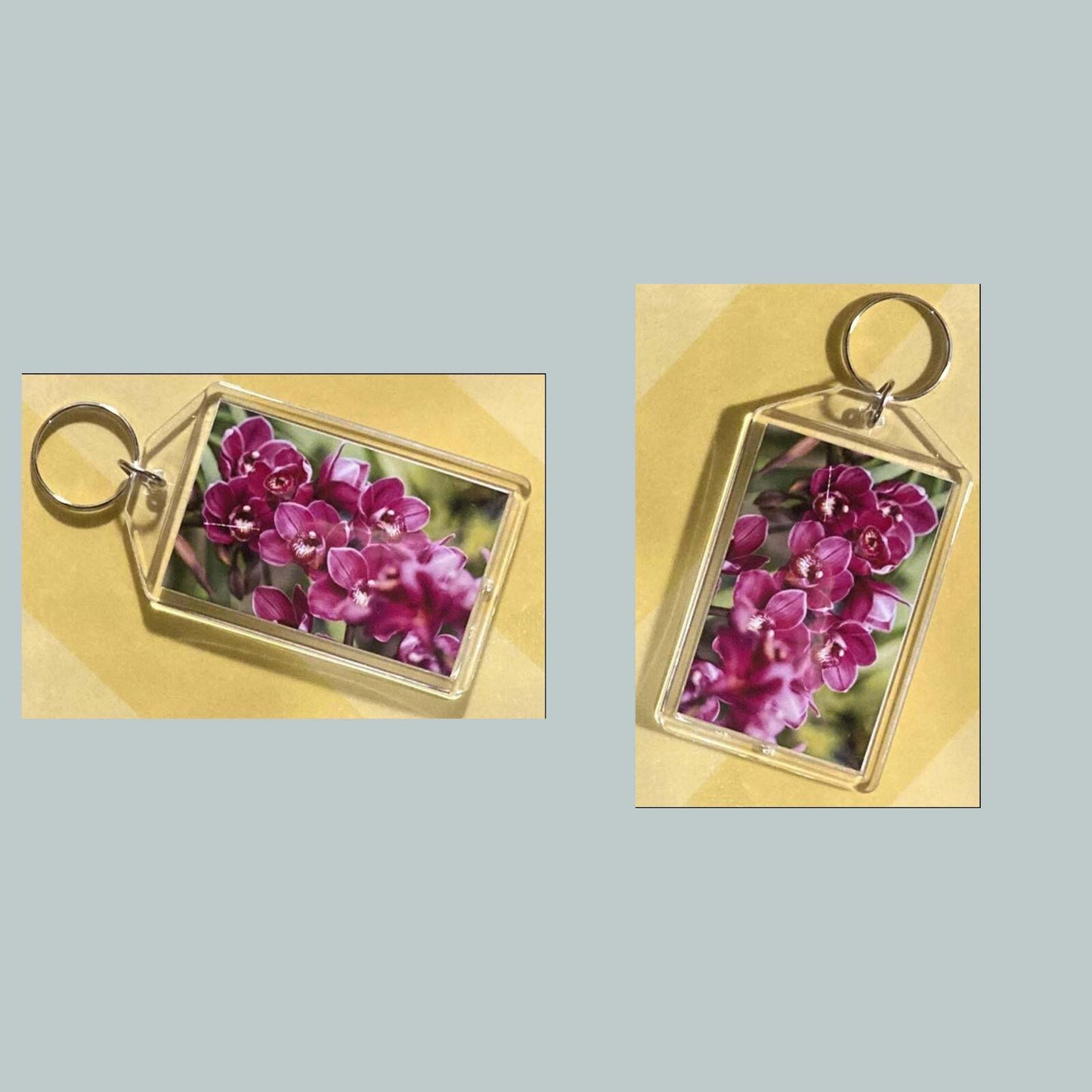 3699 Orchids Acrylic Keychain | Floral Keychain | Flower Lover Gift MSC KYC