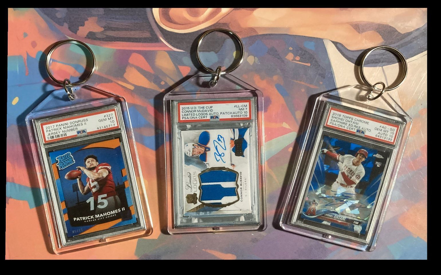 3226 Patrick Mahomes-McDavid-Ohtani 3 Pack Bundle  Keychains FBL