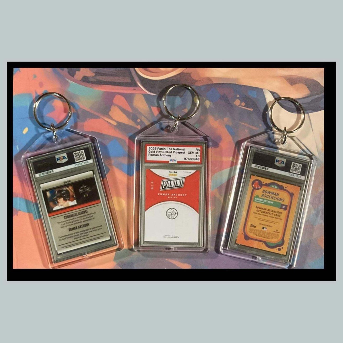 3379B Roman Anthony 3 Pack Bundle - 3 Different Custom Novelty Keychains - Gift BBL KYC