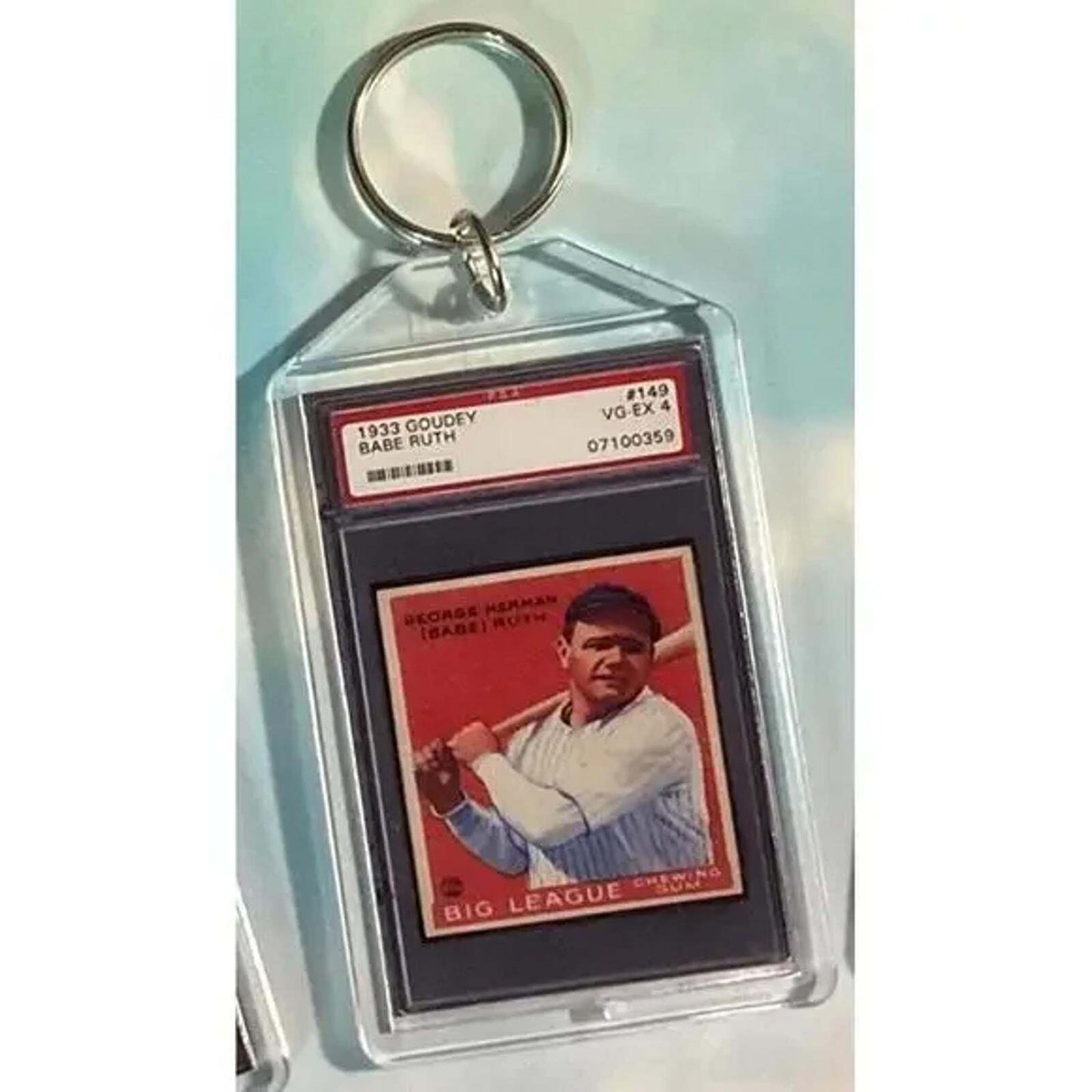 3645 Babe Ruth 1933 Goudey Auto Custom Hand Made Keychain BBL KYC