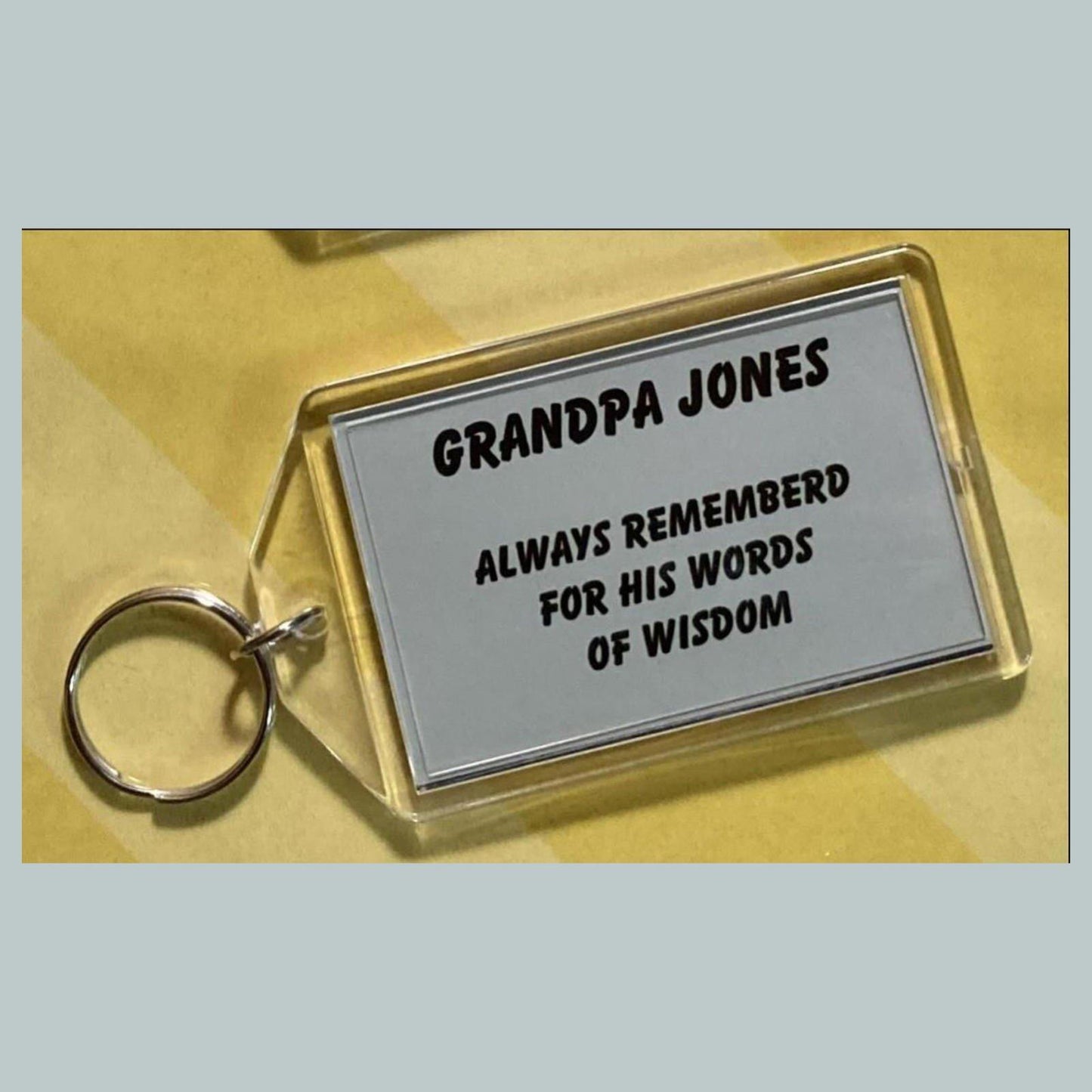 0715 Grandpa Personalized Custom Hand Made Keychain
