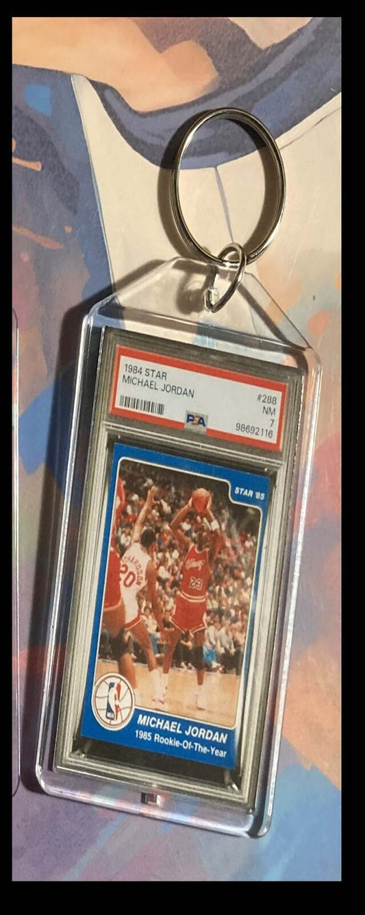 3233 Michael Jordan1984 Star Blue Custom Hand Made Keychain-Great Gift BKL KYC