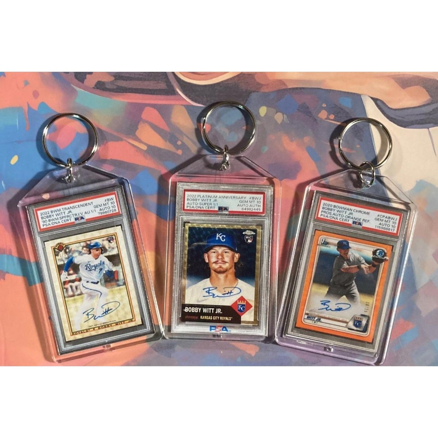 0173B Bobby Witt Jr -3 Pack Bundle - 3 Different Custom Novelty Keychains