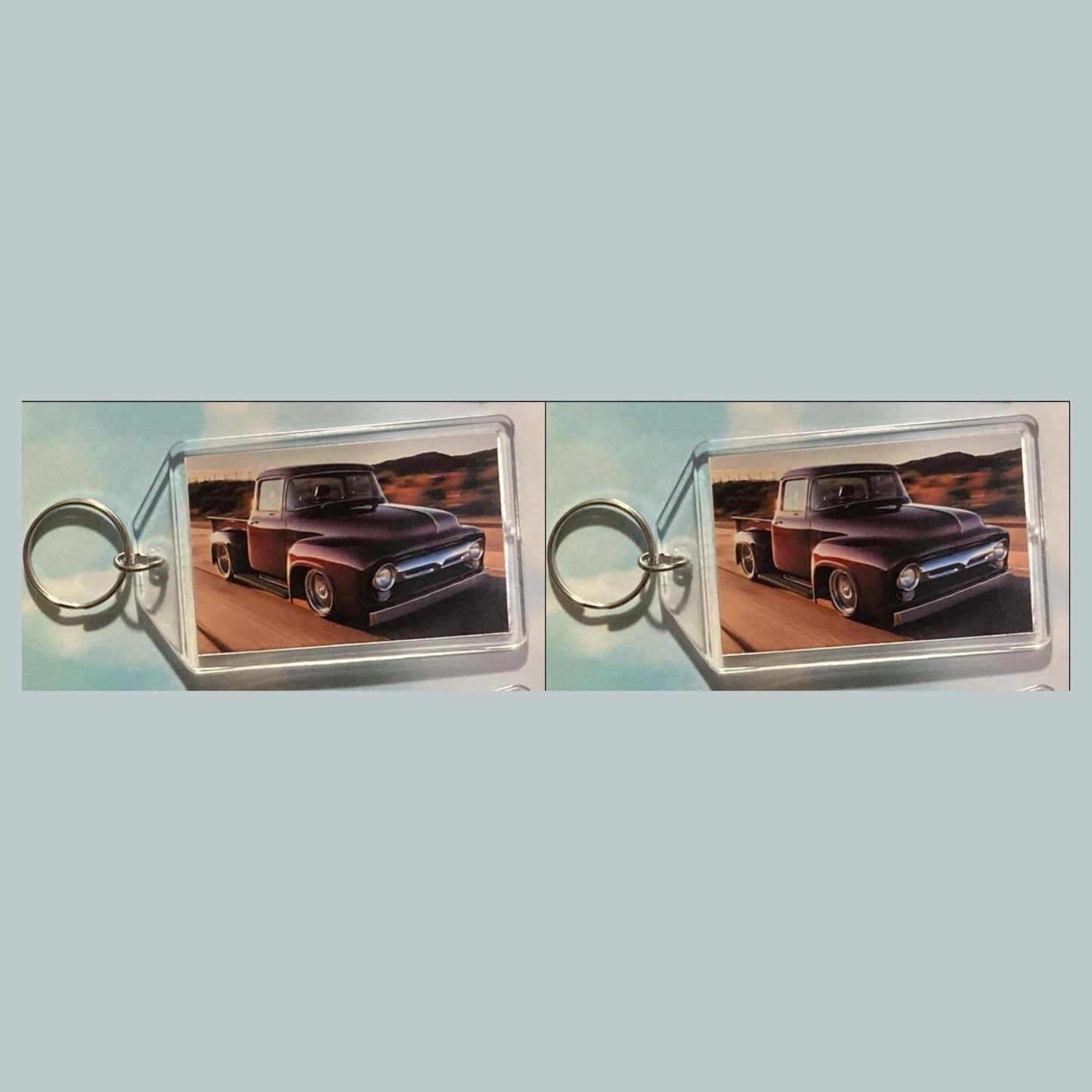 3555 1956 Ford F-100 Custom Pickup Truck  Keychain | Vintage Automobile Keychain MSC KYC