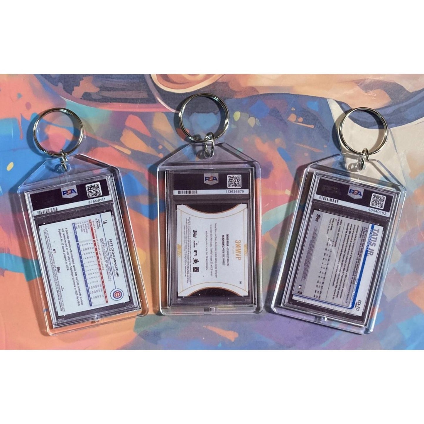 0214B Pete Crow-Armstrong/Ohtani.Tatis Jr 3 Pack Bundle Custom Novelty Keychains