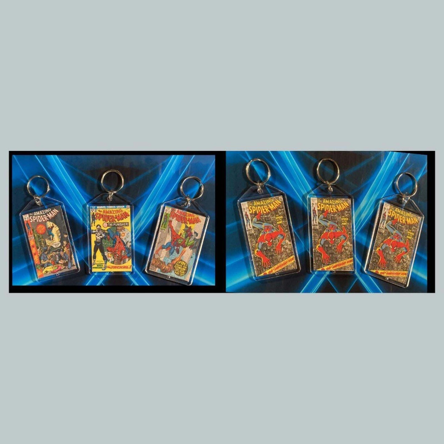 3401 Spider Man Classic  3 Pack Bundle -3 Diff Custom Novelty Keychains CMC