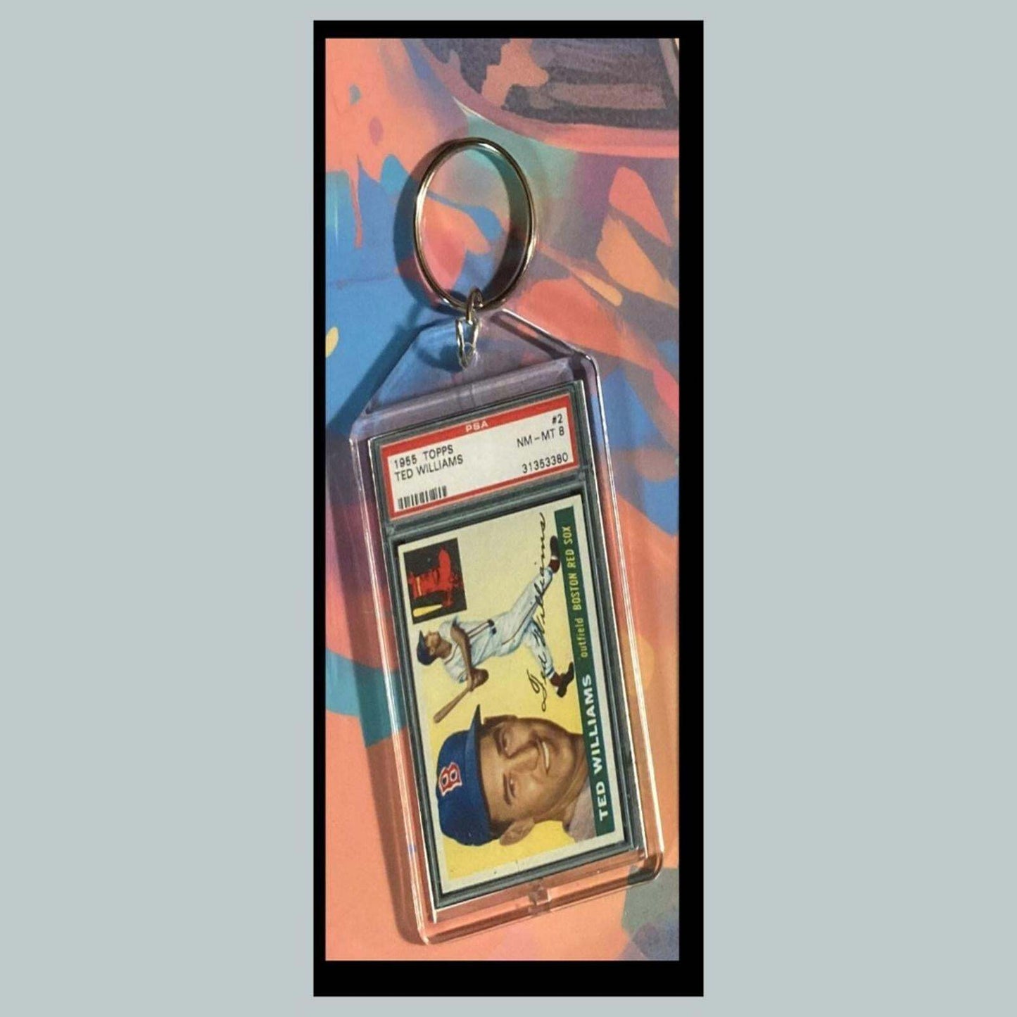 3443 Ted Williams 1955 Custom Hand Made Novelty Keychain -Makes A Great Gift BBL KYC