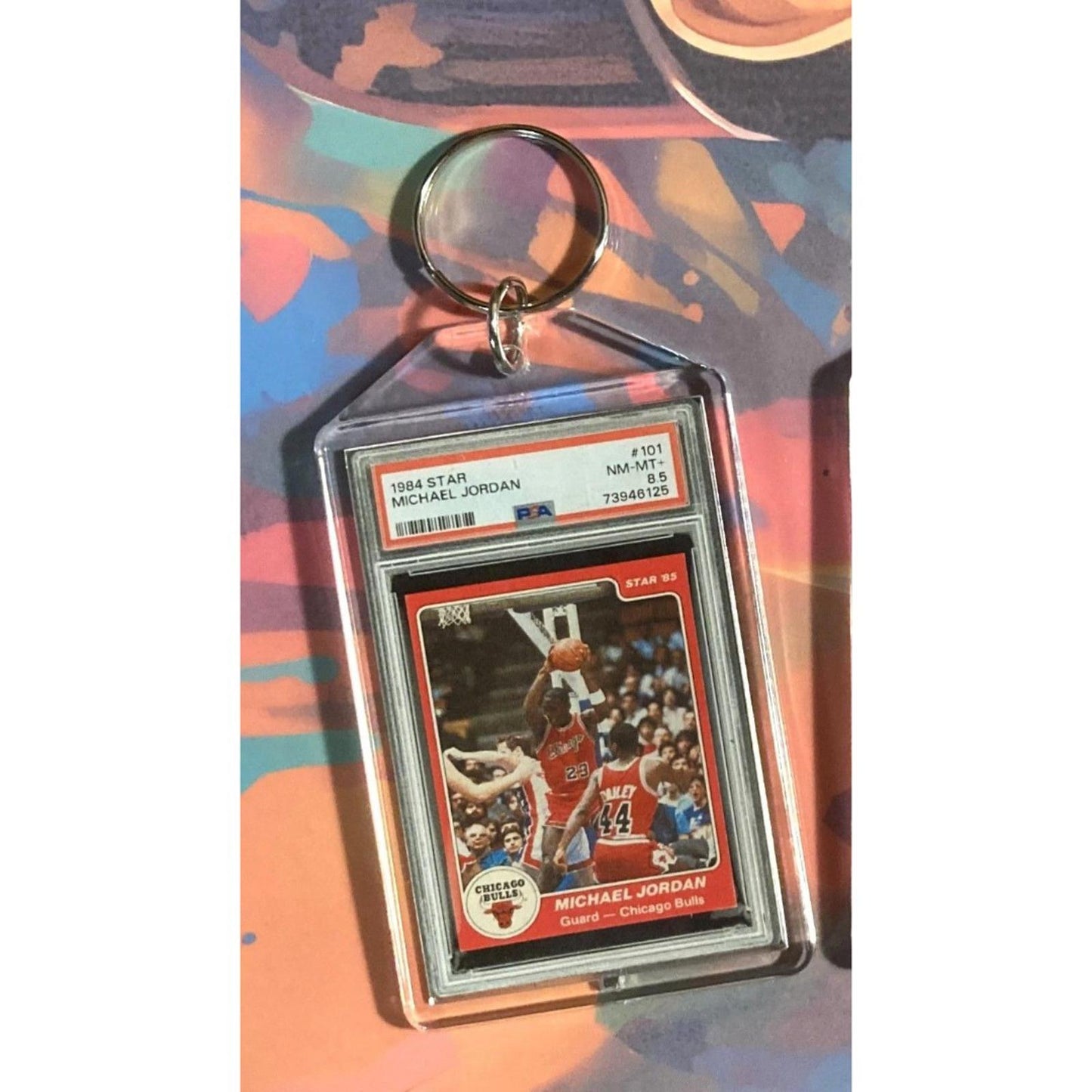 0277 Michael Jordan 1984 Star Red Custom Hand Made Novelty Keychain-A Great Gift