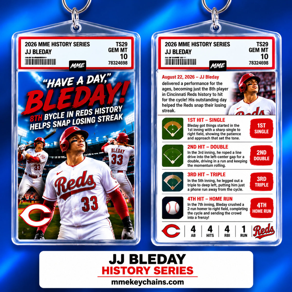 4166 JJ Bleday History Series Keychain