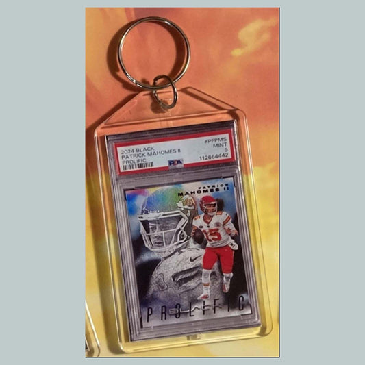 3612 Patrick Mahomes 2024 Panini Prolific Black Custom Keychain FBL