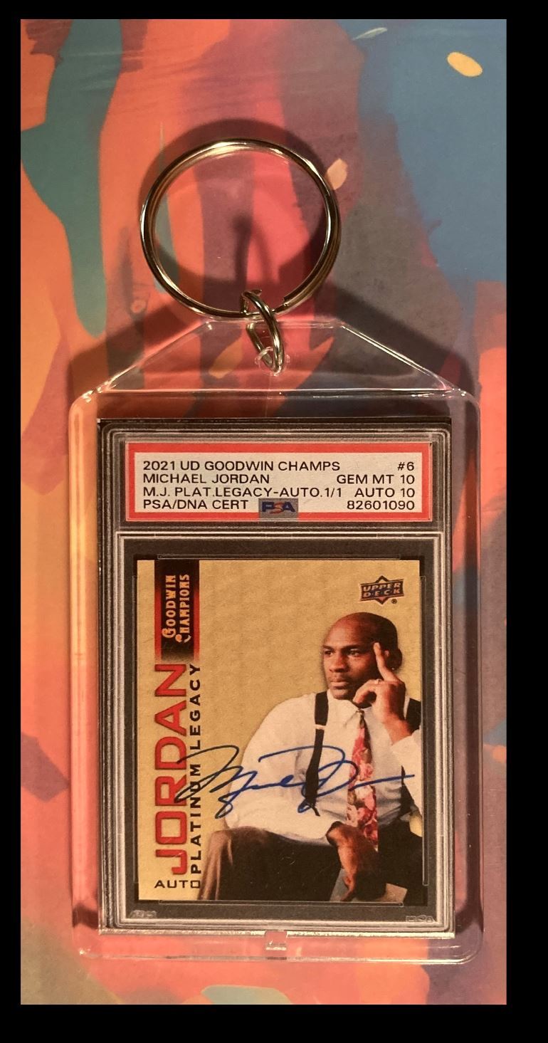 2987 Michael Jordan 2021 UD Goodwin Champs Superfractor Keychain BKL KYC
