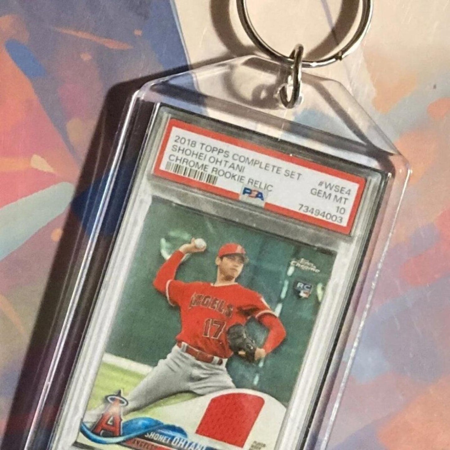 0284	Shohei Ohtani 2018 Topps Rookie Patch Custom Hand Made Keychain -Great Gift