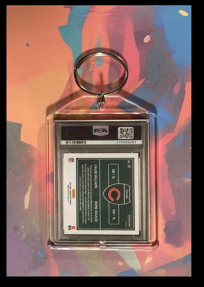 3073 Caleb Willia/Odunze 2024 Donruss Optic Downtown Duos Keychain-Great Gift FBL