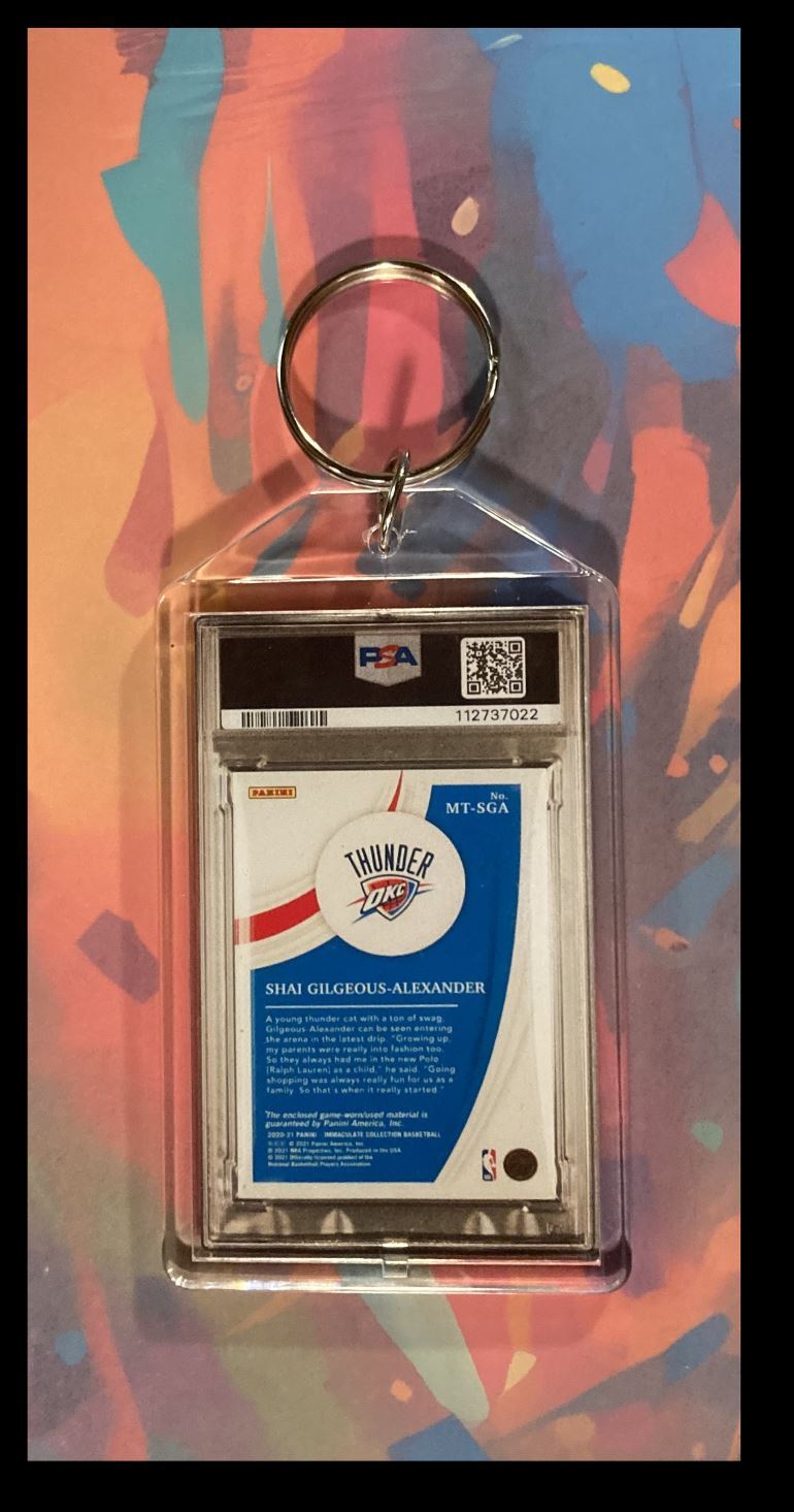 3061 Shai Gilgeous-Alexander 2020 Panini Immac Patch Auto Keychain BKL KYC