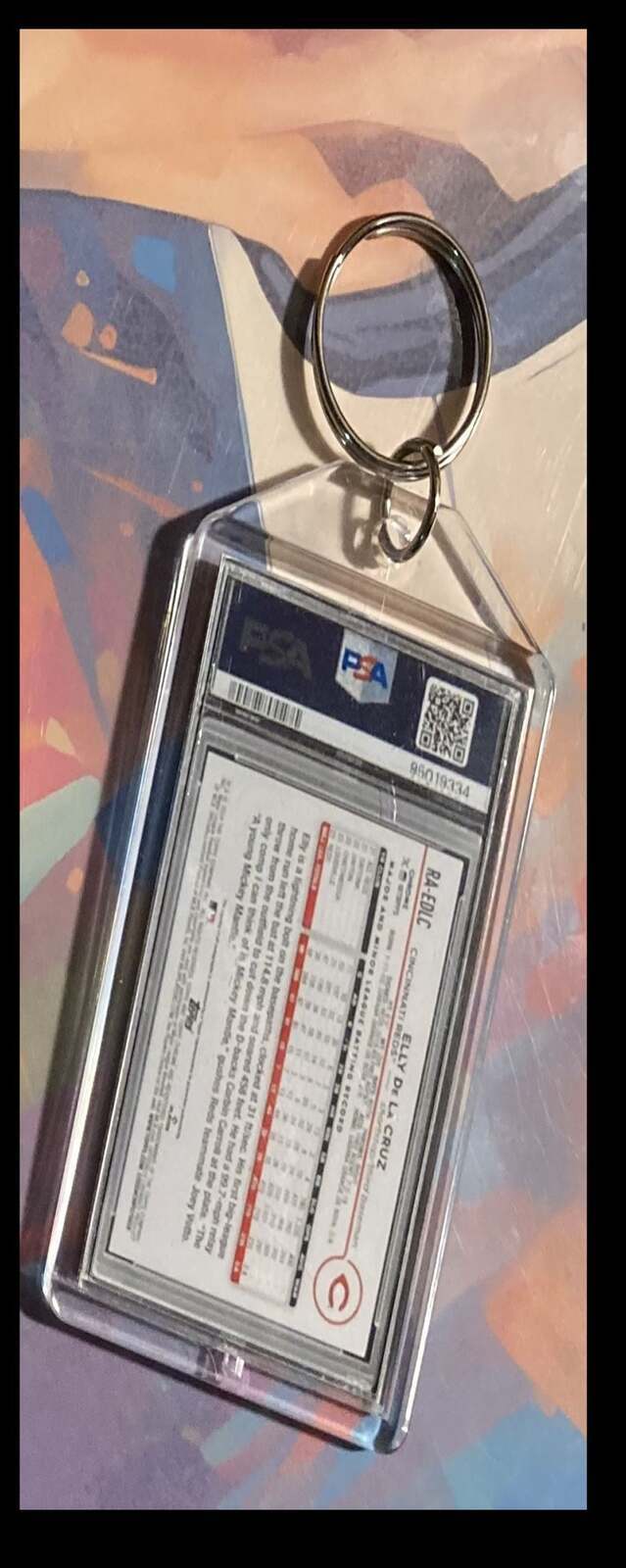 3219 Elly De La Cruz 2024 Topps Chrome Auto Superfractor Custom Keychain BBL KYC