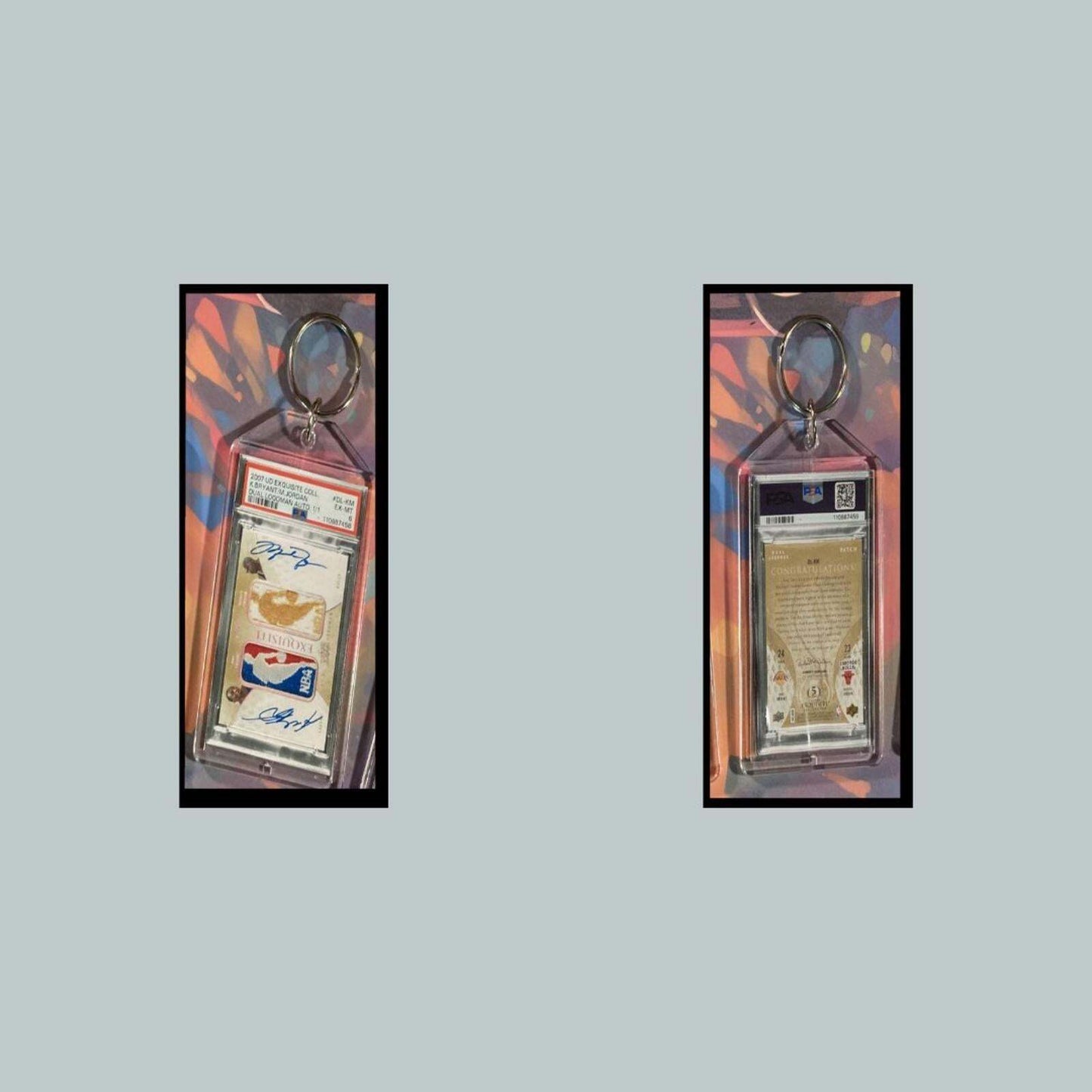 3389 Michael Jordan/Kobe Bryant 2007 UD Exquisite Dual Logoman Autos Keychain BKL KYC