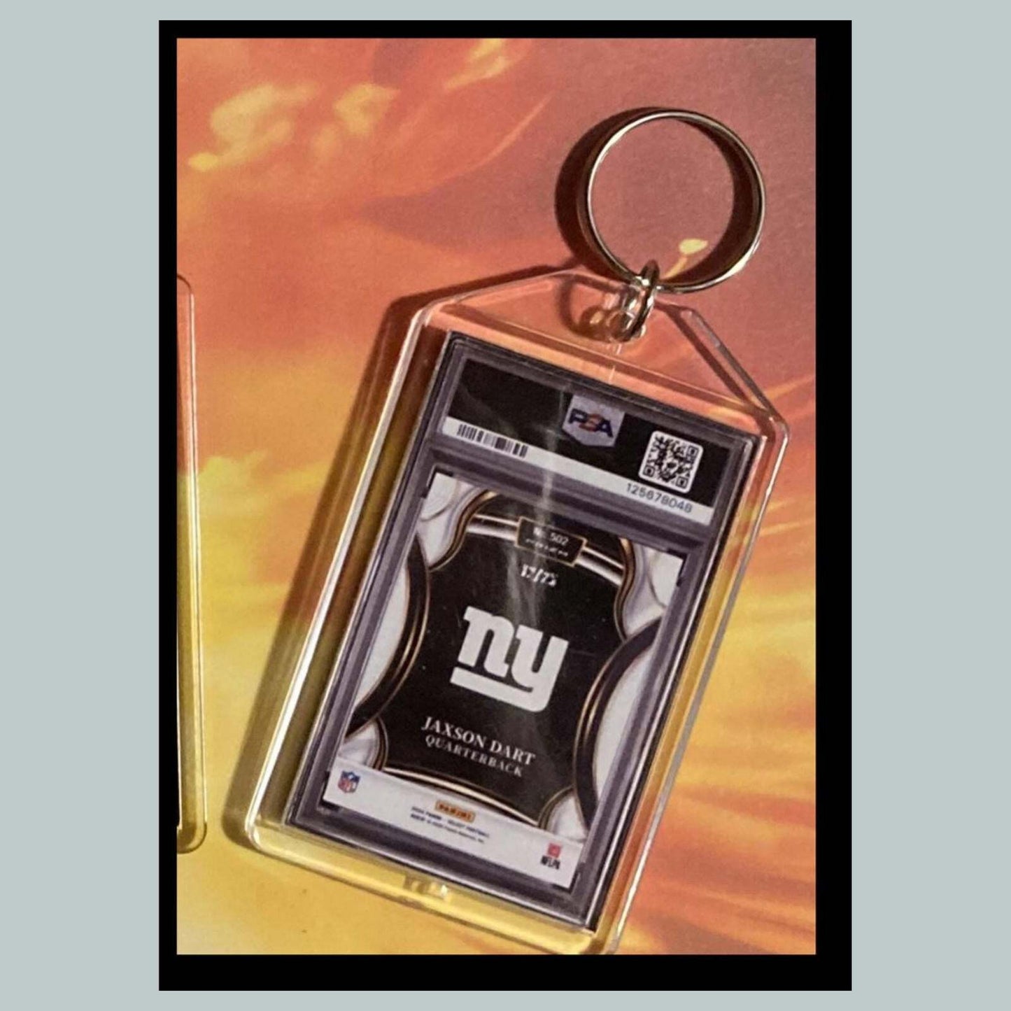 3529 Jaxson Dart 2024 Panini Select Tie-Dye Prizm Keychain FBL