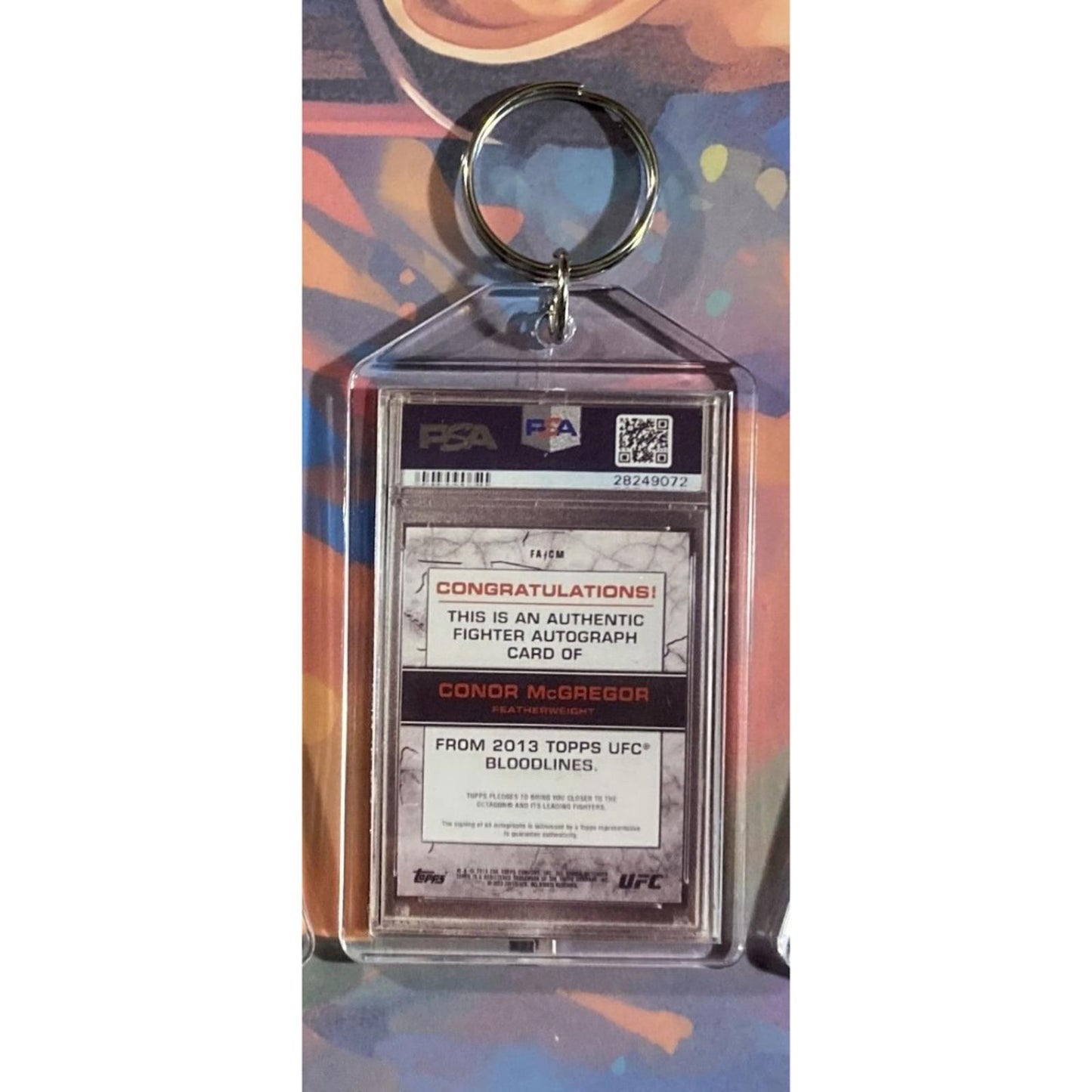 0138 Conor McGregor 2013 Topps UFC Bloodlines Fighter Auto Novelty Keychain