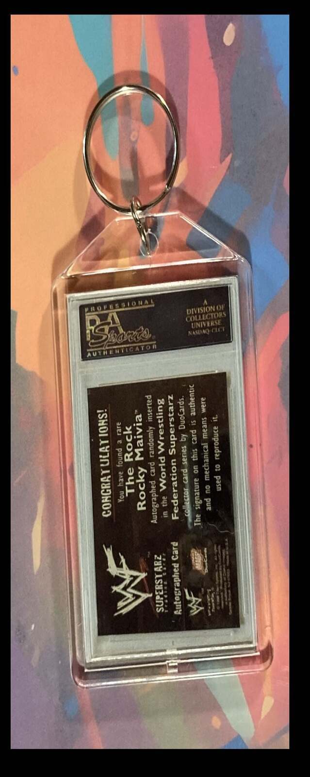 3369 The Rock 1998 Superstarz Auto Custom Hand Made Novelty Keychain KYC MSC