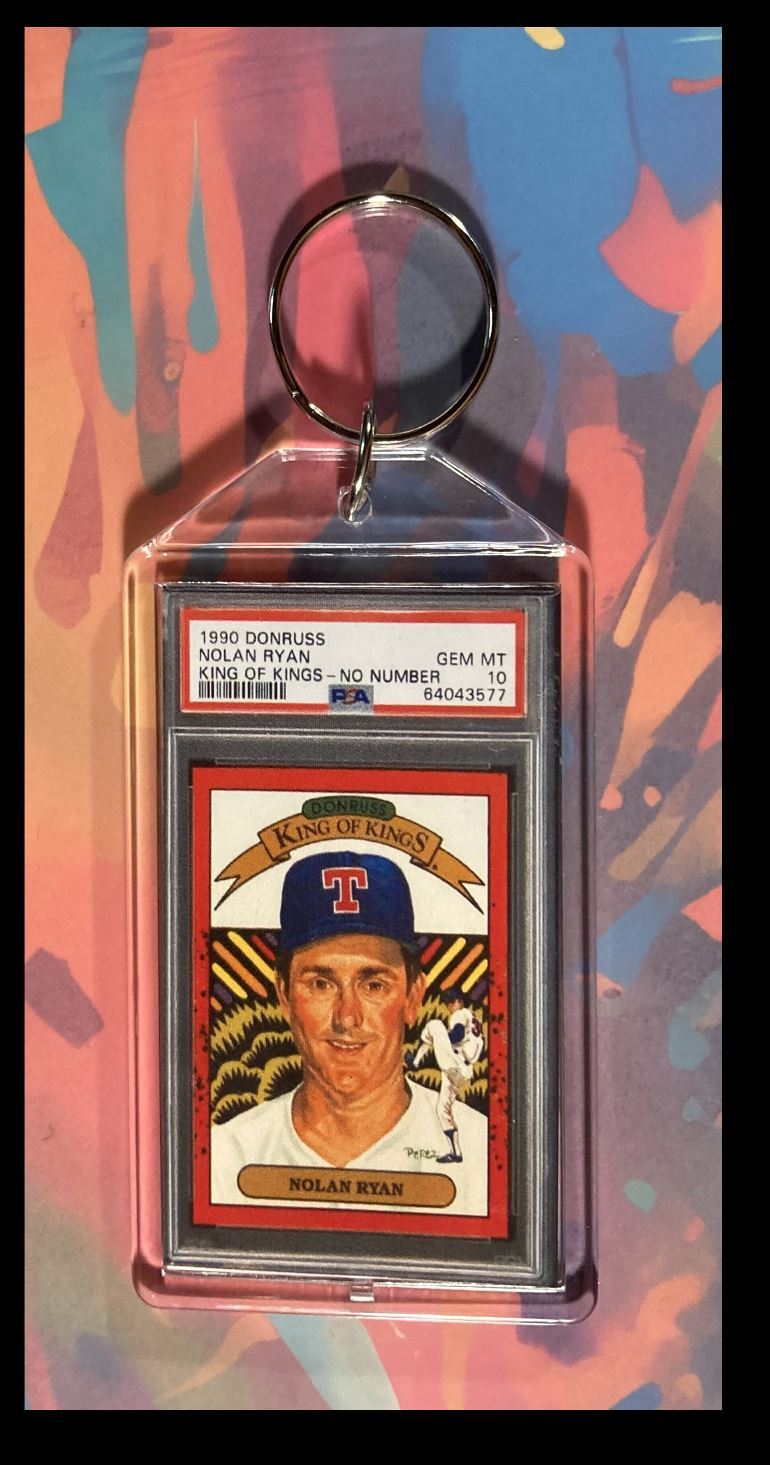 3027 Nolan Ryan 1990 Donruss Custom Keychain - Makes A Great Gift BBL KYC