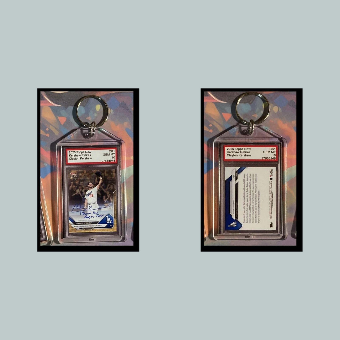 3522 Clayton Kershaw Retires 2025 Now Custom Made Keychain-Makes A Great Gift BBL KYC