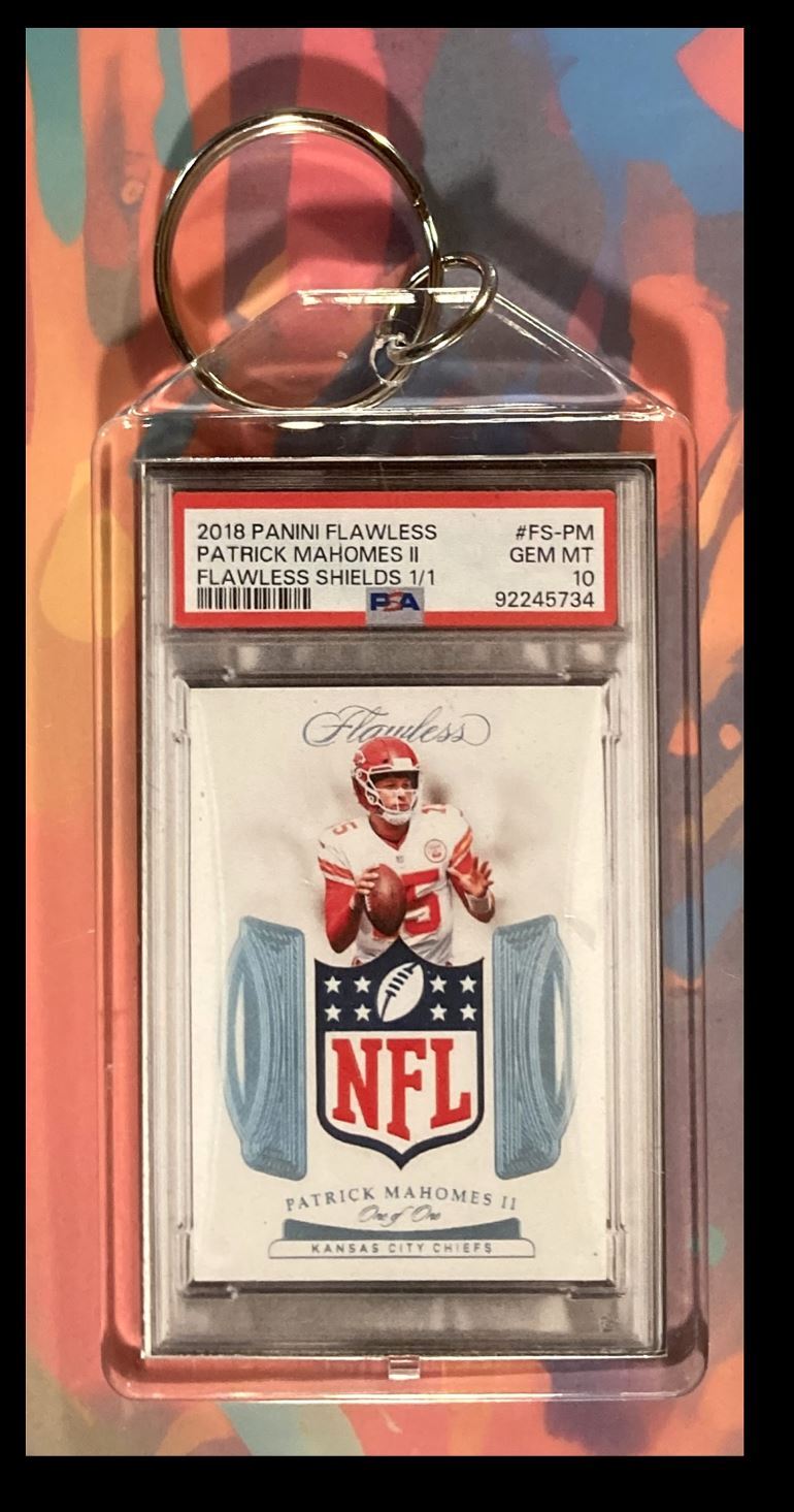 2962 Patrick Mahomes 2018 Panini Flawless Shields  - Custom Keychain FBL