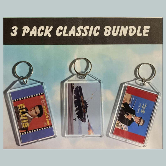 3562B Threefer Bundle Custom Cars Acrylic Keychain | Vintage Automobile Keychain MSC KYC