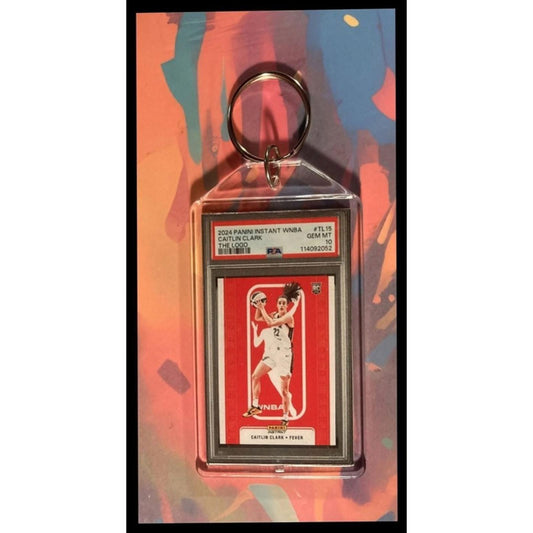0064 Caitlin Clark 2024 Panini Instant The Logo - Custom Made Novelty Keychain