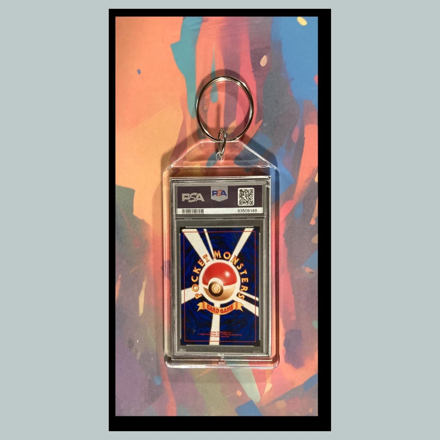 0087 1998 Pokemon Pikachu Illustrator Japanese Promo Holo Novelty Keychain