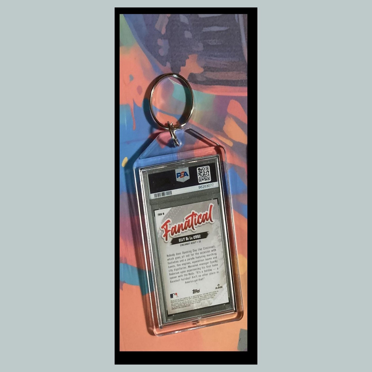 0264	Elly De La Cruz 2024 Topps Chrome Fanatical Superfractor Custom Keychain