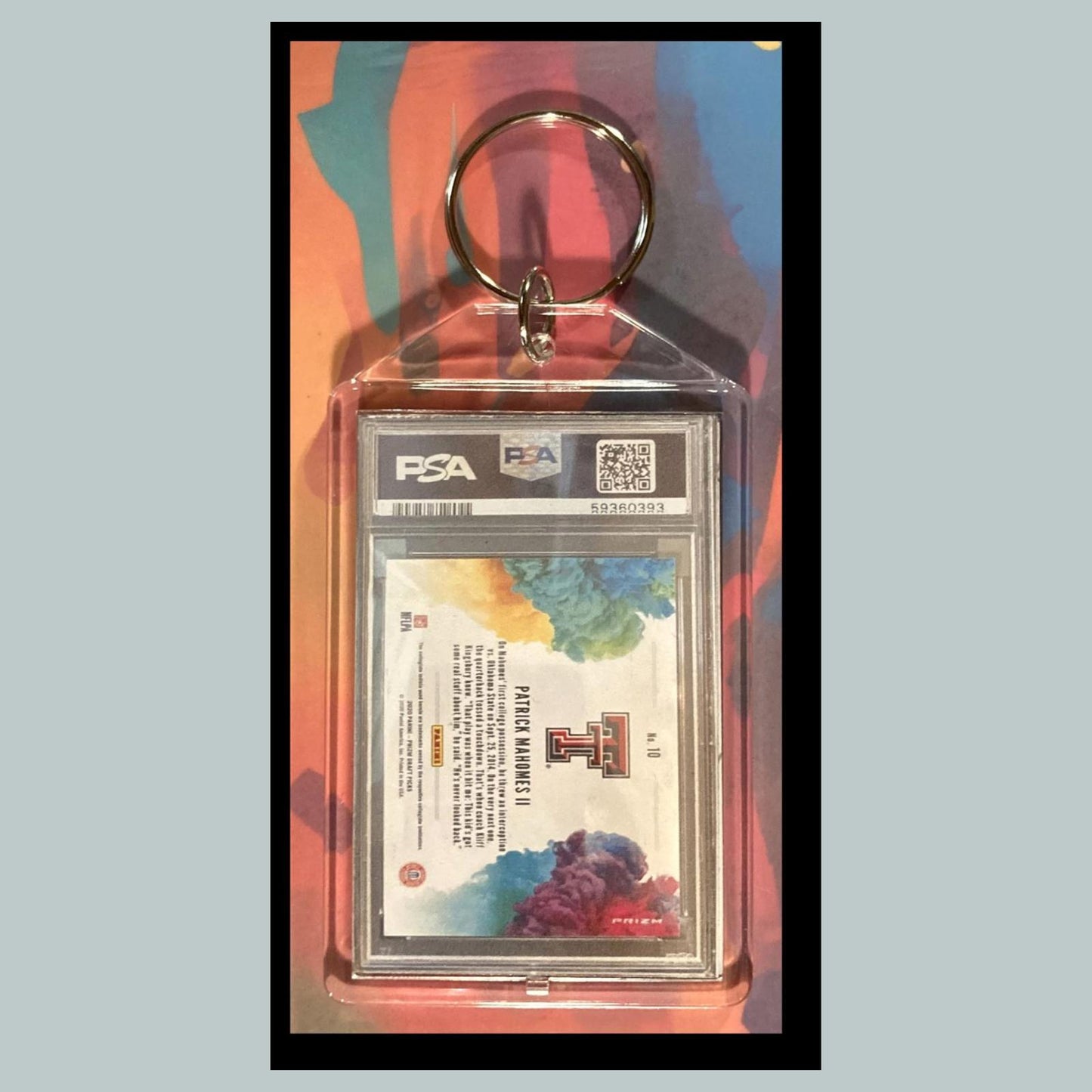 0012 Patrick Mahomes Color Blast Custom Hand Made Novelty Keychain A Great Gift