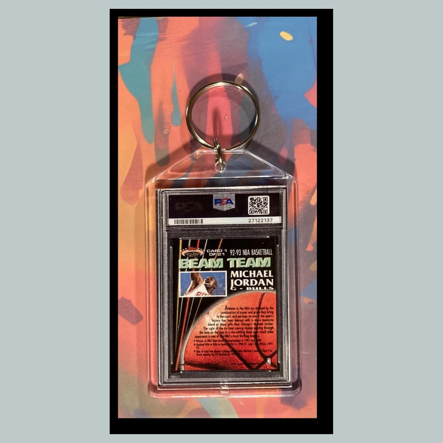 0039 Michael Jordan 1992 Stadium Club Custom Novelty Keychain - A Great Gift