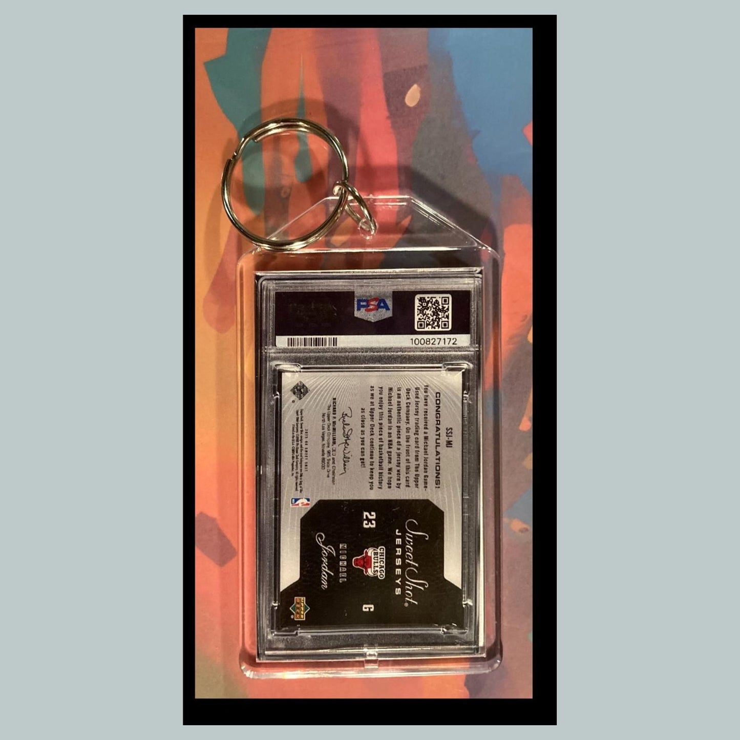 0041 Michael Jordan 2005 Upper Deck Sweet Shot Jersey Custom Novelty Keychain