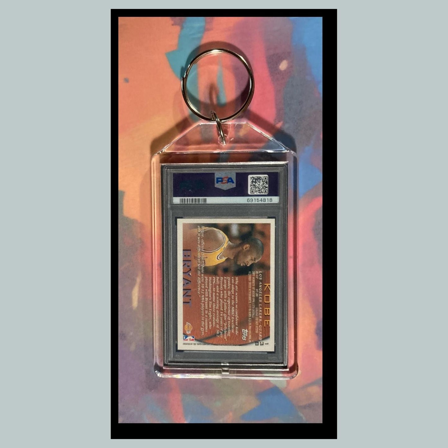 0051 Kobe Bryant 1996 Topps Custom Made Novelty Keychain - Makes A Great Gift