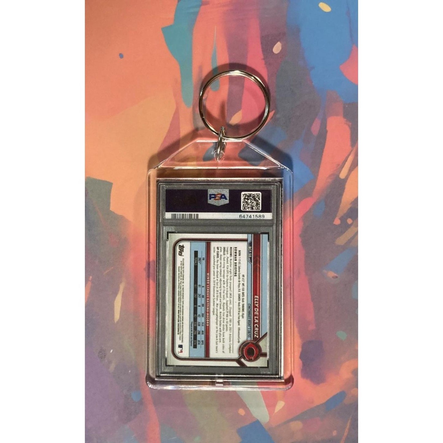 0101 Elly De La Cruz 2022 Bowman Chrome Prospect Superfractor Novelty Keychain