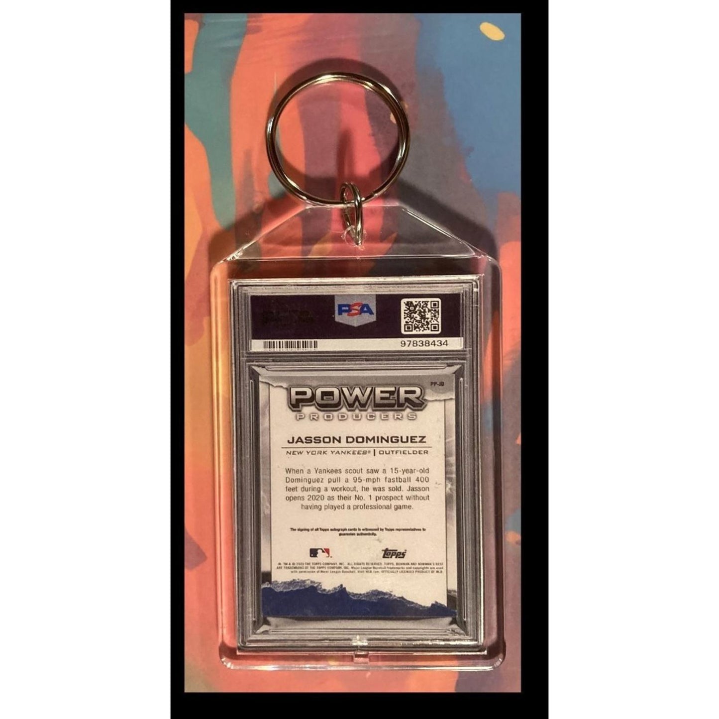 0029 Jasson Dominguez 2020 Bowman's Best Superfractor Auto Keychain