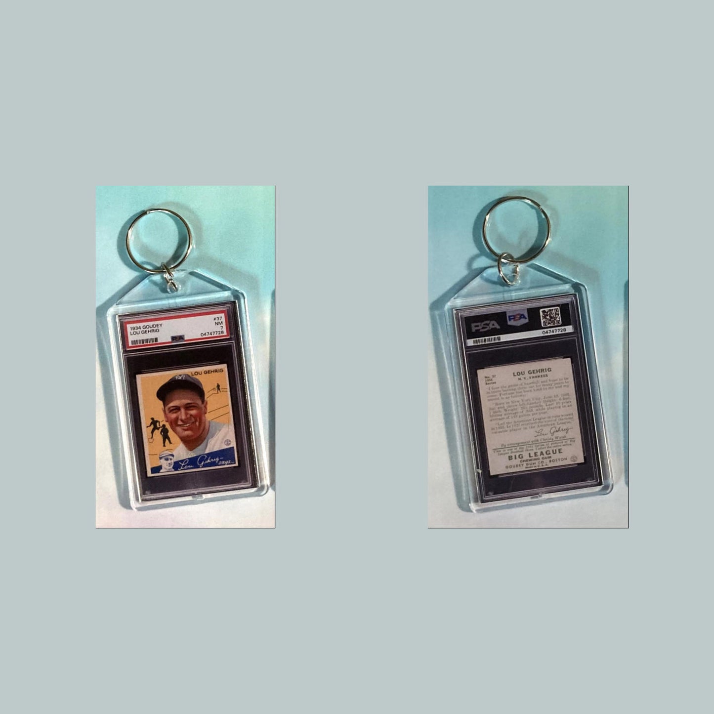 0669 Lou Gehrig 1934 Goudey Custom Hand Made Keychain